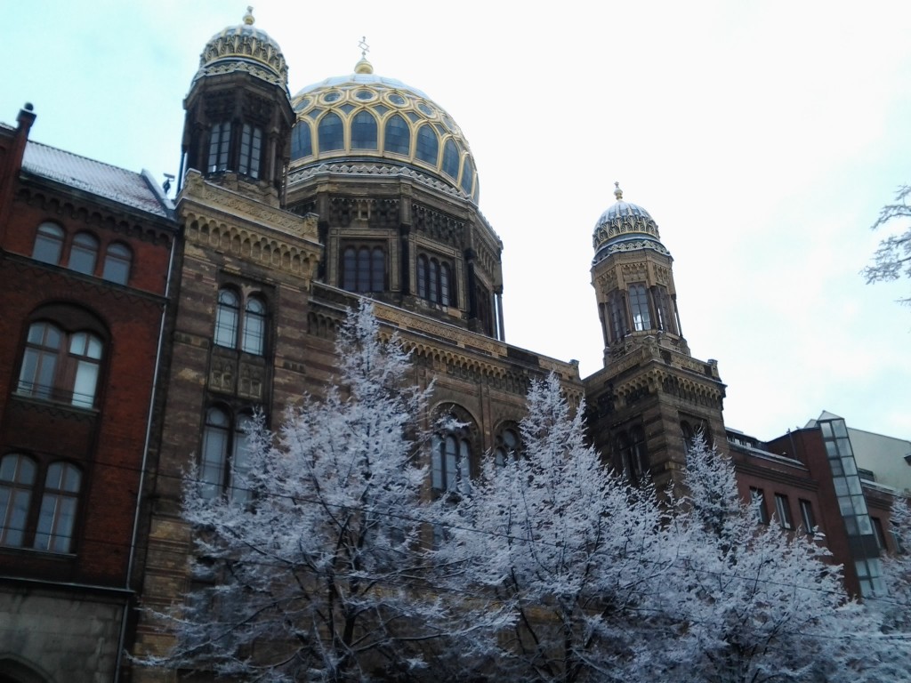 La Sinagoga Nuova dopo la neve